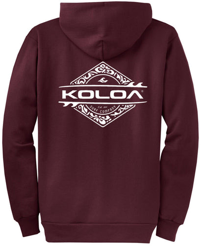 Koloa Diamond Thruster Surfboards Zip Hoodie