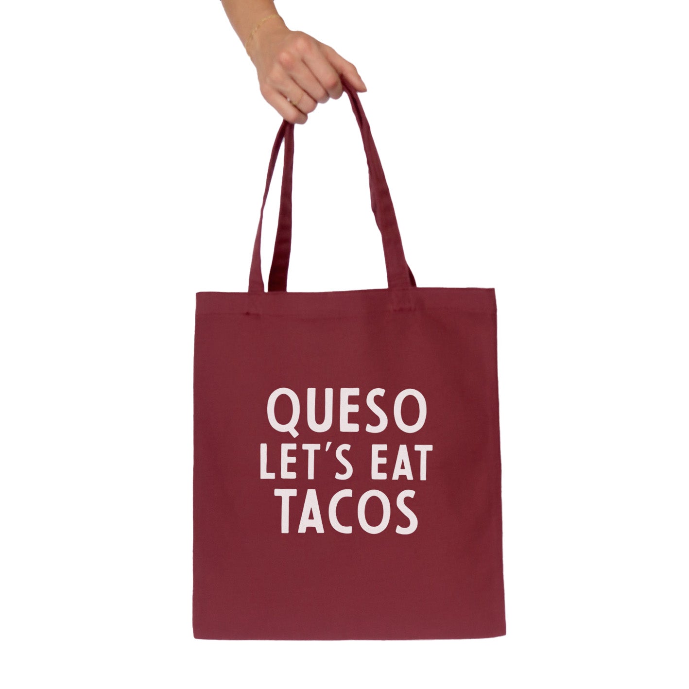 Queso Let's Eat Tacos Tote Bag