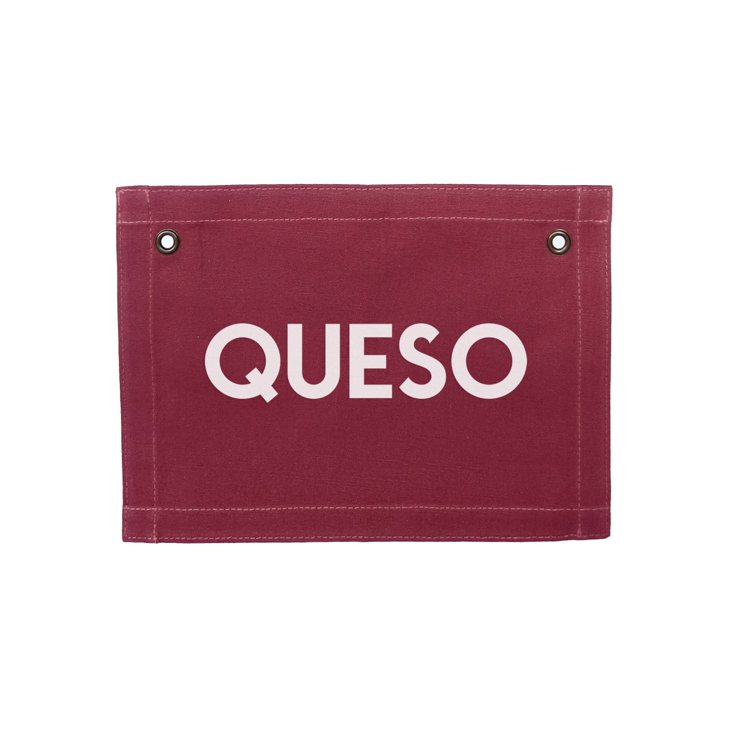 Queso Small Canvas Flag