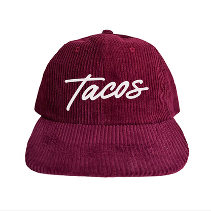 Tacos Cursive Corduroy Cap