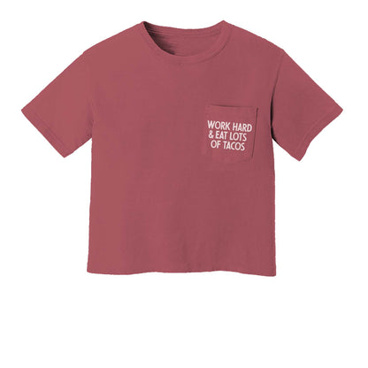 Work Hard & Eat Lots of Tacos Pocket Tee
