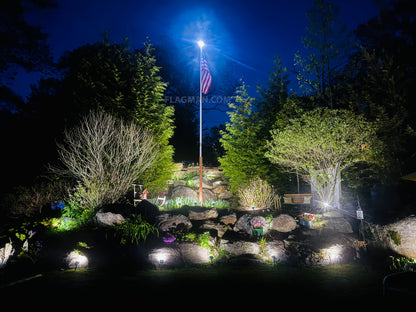 Quadruple-Row Solar Flagpole Top Light | 136-LED High-Output Flag Illumination