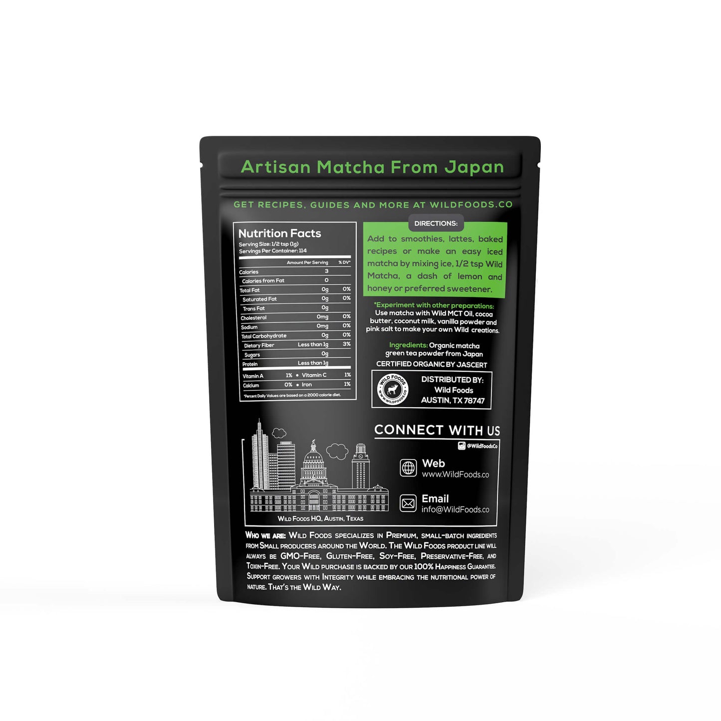 Wholesale case of 12 - Wild Matcha - Ceremonial Grade from Japan