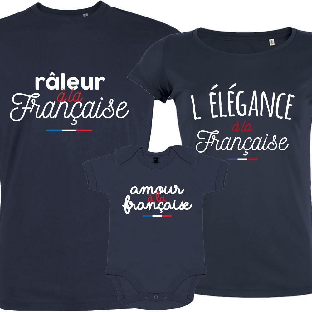 Amour À La Française Matching Family Organic Tees (Set of 3)