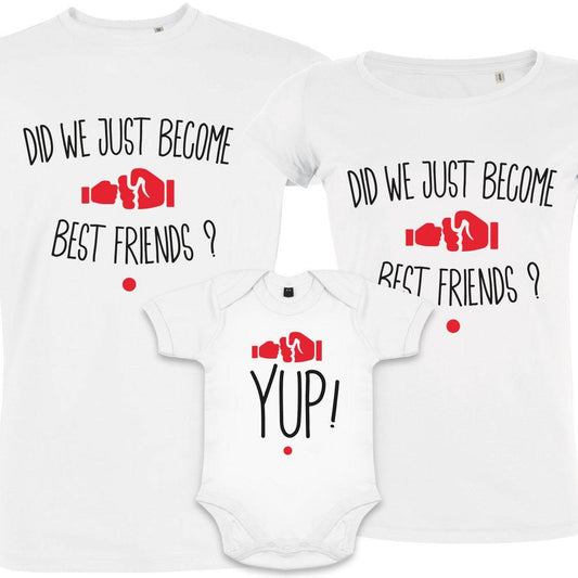 Best Friends Matching Family Organic Tees (Set of 3)
