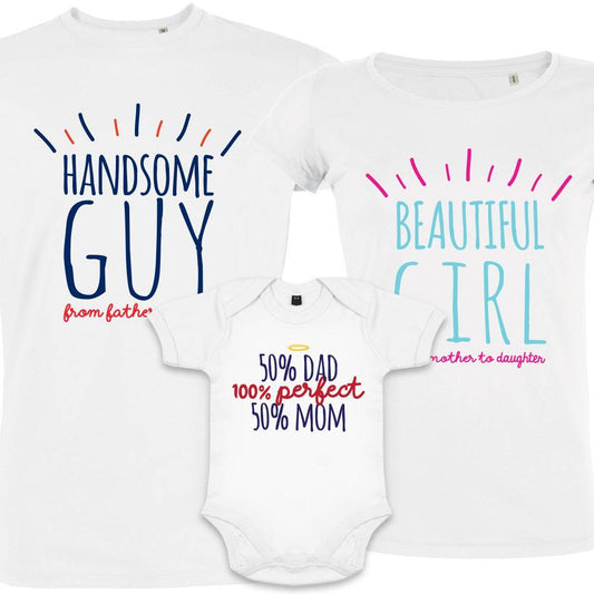 Perfect Family Boy Matching Family Organic Tees (Set of 3)