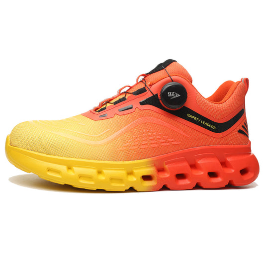 Maven Knob Lacing Stylish Steel Toe Work Sneakers