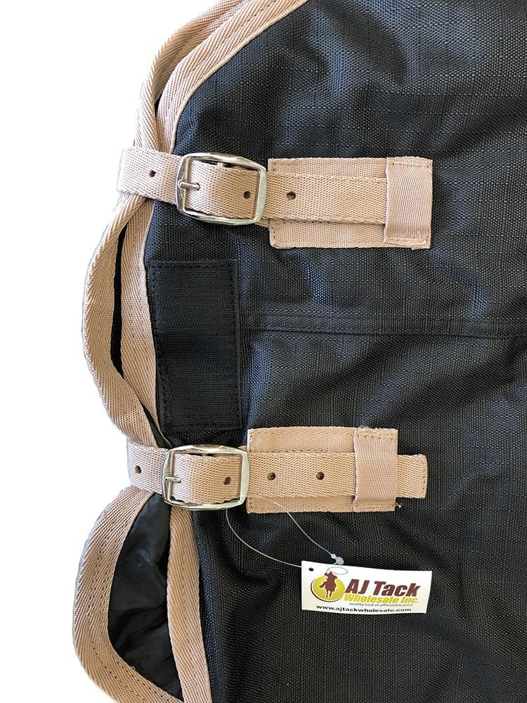AJ Tack 1200D Waterproof Turnout Horse Blanket 400g - Black