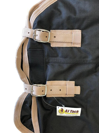 AJ Tack 1200D Waterproof Turnout Horse Blanket 400g - Black