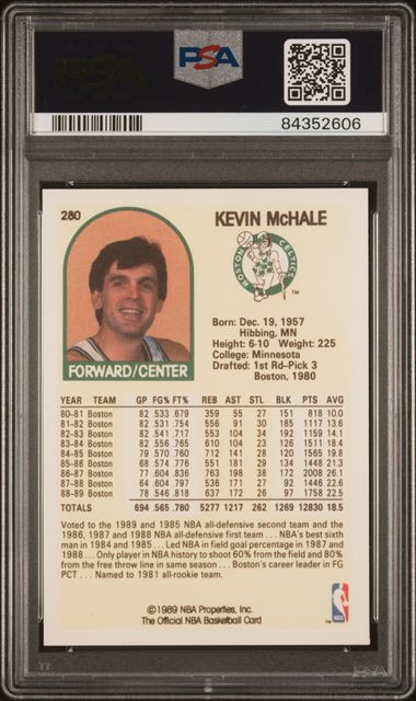 Graded 1989 Hoops Kevin McHale #280 Basketball Card PSA 10 Gem Mint