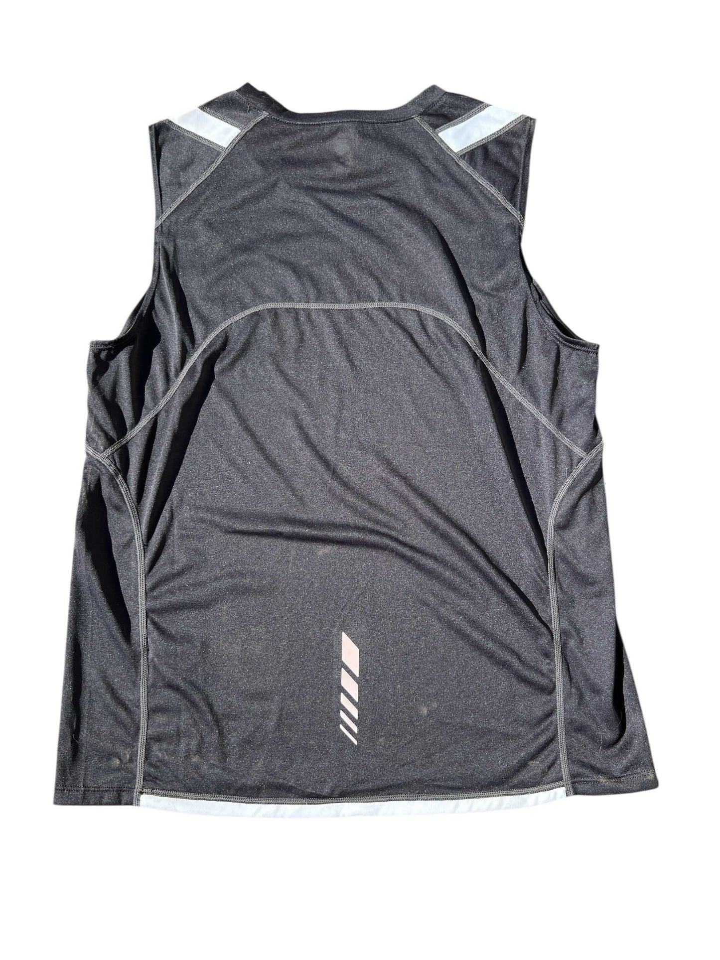 DESCENTE Men's Dryzone Sleeveless Tank Top, Black/White, Medium