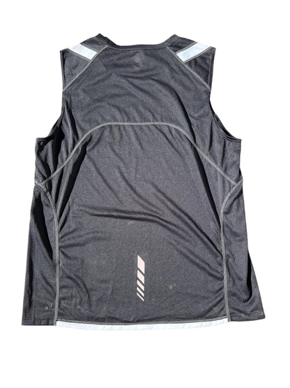 DESCENTE Men's Dryzone Sleeveless Tank Top, Black/White, Medium
