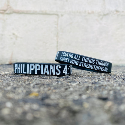 PHILIPPIANS 4:13 VERSE Wristband - Triathlete Store