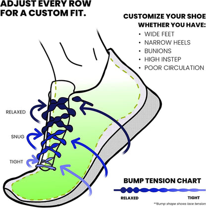 Caterpy Run - The Ultimate Elastic No Tie Shoelaces for Adults and Kids