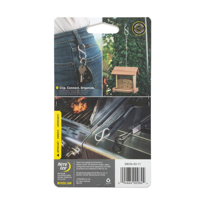 Nite Ize SB234-03-11 S-Biner Carabiner, Assorted, Stainless