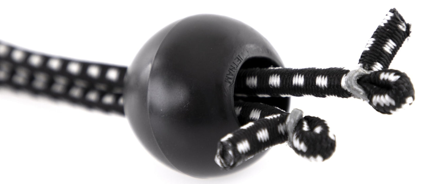 Kotap BB-9B Ball Bungee Cord, Heavy-Duty & Versatile, Indoor & Outdoor, Tarp Tie-Down, Organize & Secure, 9 Inch, Black, 25 Pack