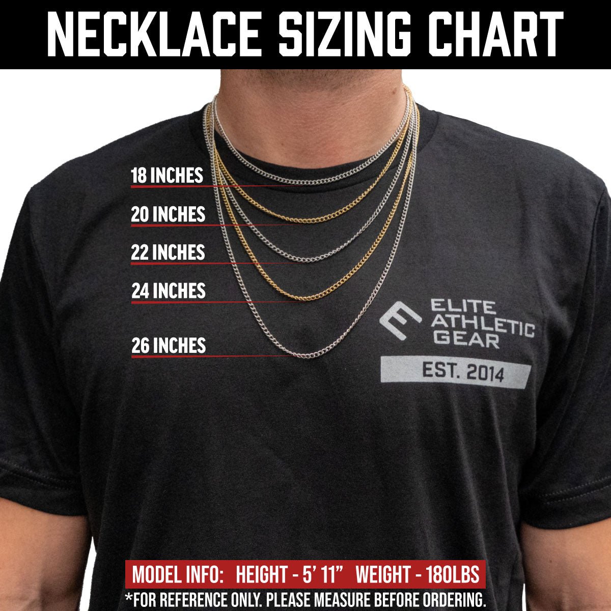 3mm Cuban Link Chain Necklace - 14K Gold Plated Stainless Steel - Triathlete Store