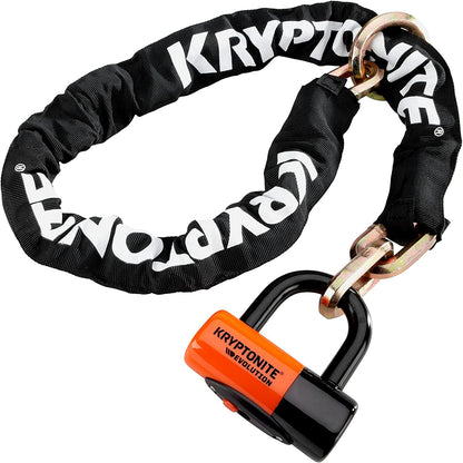 Kryptonite New York Cinch Ring Security Chain (12mm x 130cm) withEVS4 Disc 14mm Shackle
