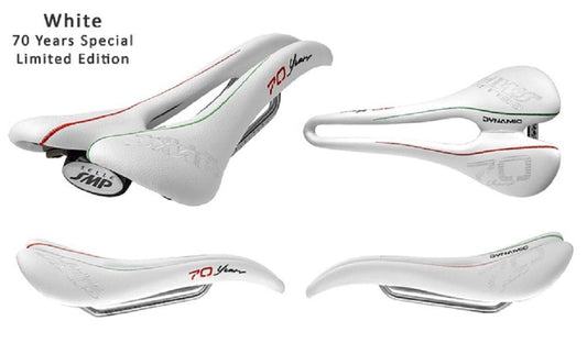 Selle SMP Dynamic Saddle with Steel Rails (70th Anniversary White)