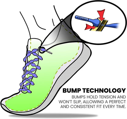 Caterpy Run - The Ultimate Elastic No Tie Shoelaces for Adults and Kids