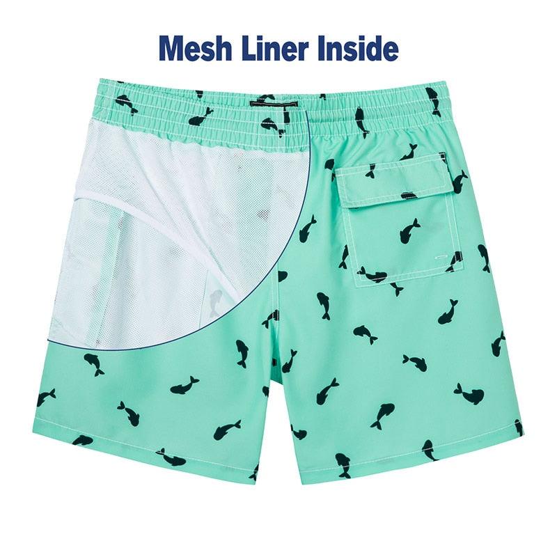 Men's Beach Shorts Boardshorts with Mesh Lining Men's Swimwear Beachwear Quick Dry Swim Shorts Swimming Trunks for Men Men's Beach Trunks Men's Beach Shorts Surfing Boardshorts with Mesh Lining Swimwear Outdoor Surfing Pants