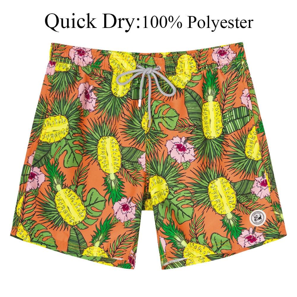 Men's Beach Shorts Boardshorts with Mesh Lining Men's Swimwear Beachwear Quick Dry Swim Shorts Swimming Trunks for Men Men's Beach Trunks Men's Beach Shorts Surfing Boardshorts with Mesh Lining Swimwear Outdoor Surfing Pants