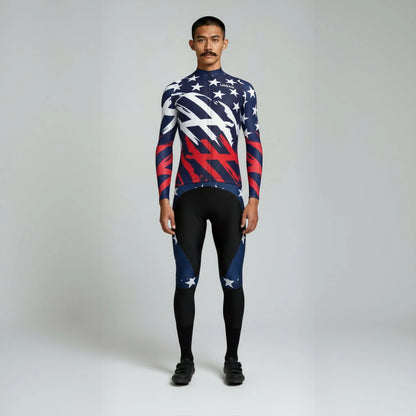 Men's All-American Super Roubaix Thermal Long Sleeve Jerseys / Bib Tights