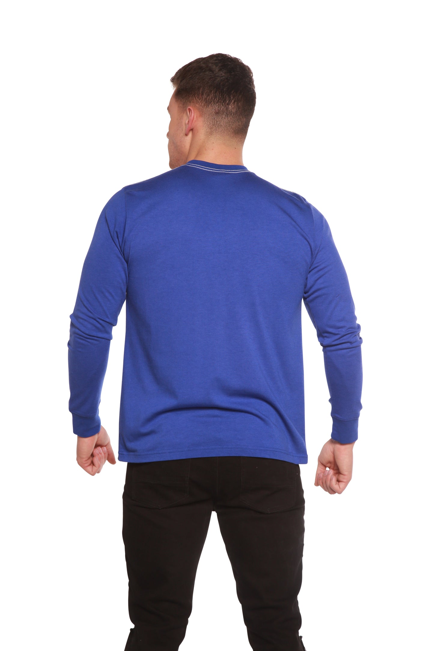 Custom Printed Men's Bamboo Viscose/Organic Cotton Long Sleeve T-Shirt