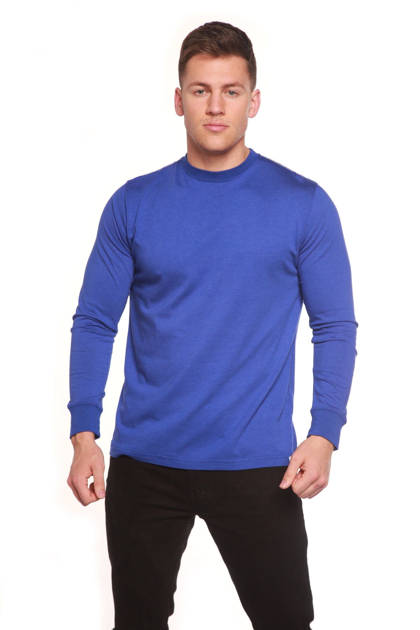 Custom Printed Men's Bamboo Viscose/Organic Cotton Long Sleeve T-Shirt