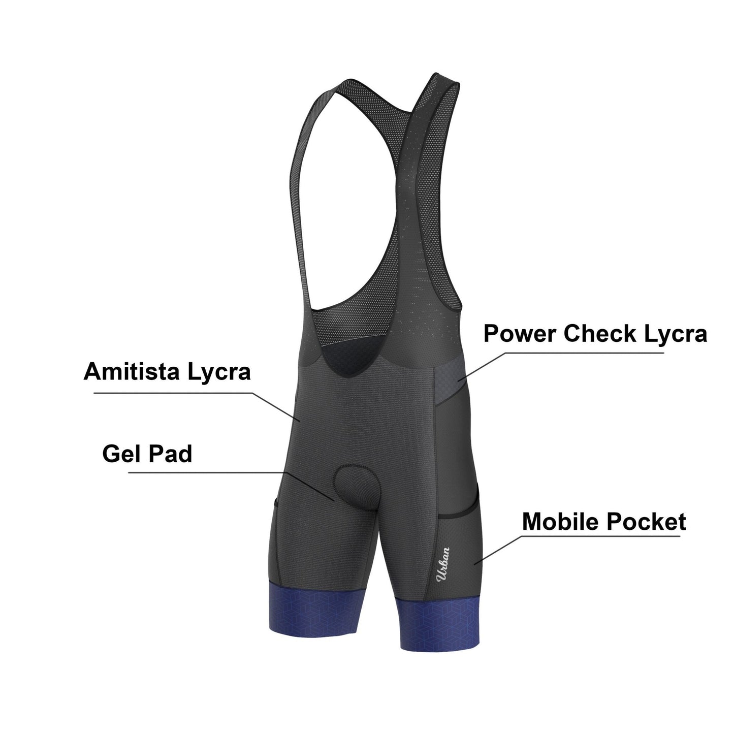 Men’s Classic Blue Cycling Kit — Performance Jersey & Bib Shorts