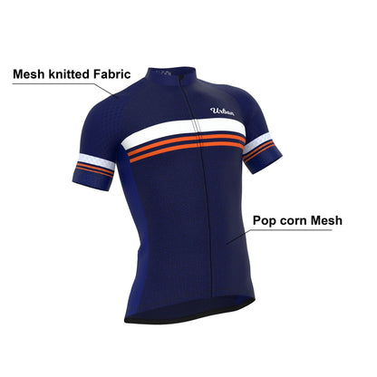 Men’s Classic Blue Cycling Kit — Performance Jersey & Bib Shorts