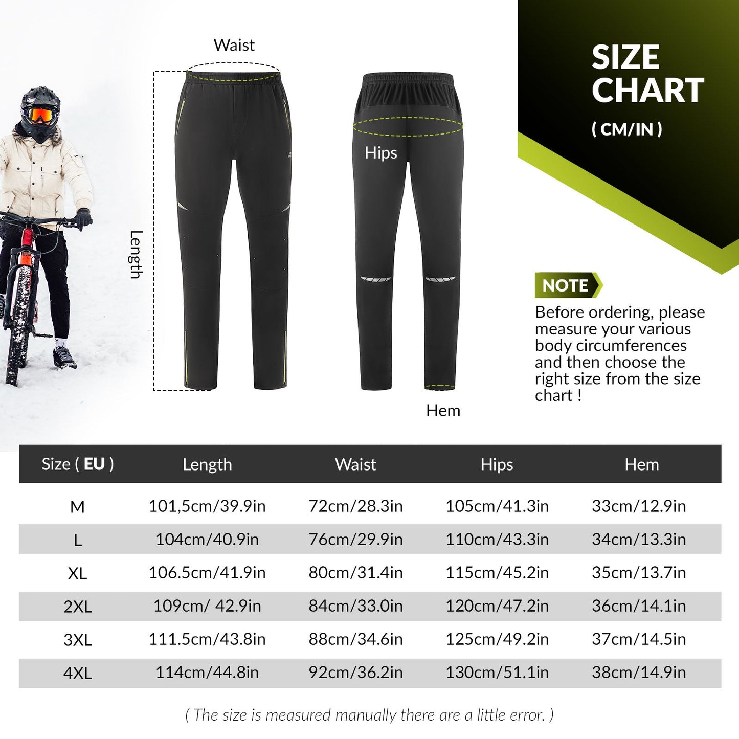 Men's Cycling Jacket & Pants Set Winter