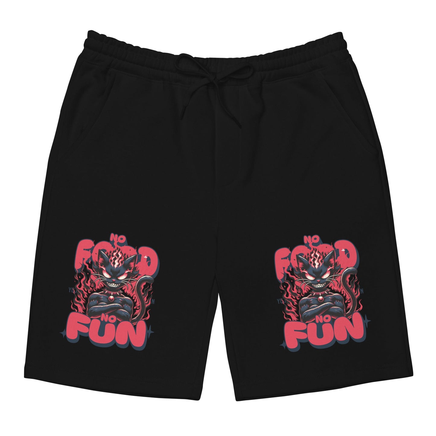 No Food No Fun Cat Shorts