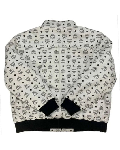 MCM Leather Printed Bomber Jacket