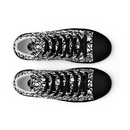 Skull and Bones Ossuary Men’s High Top Canvas Shoes