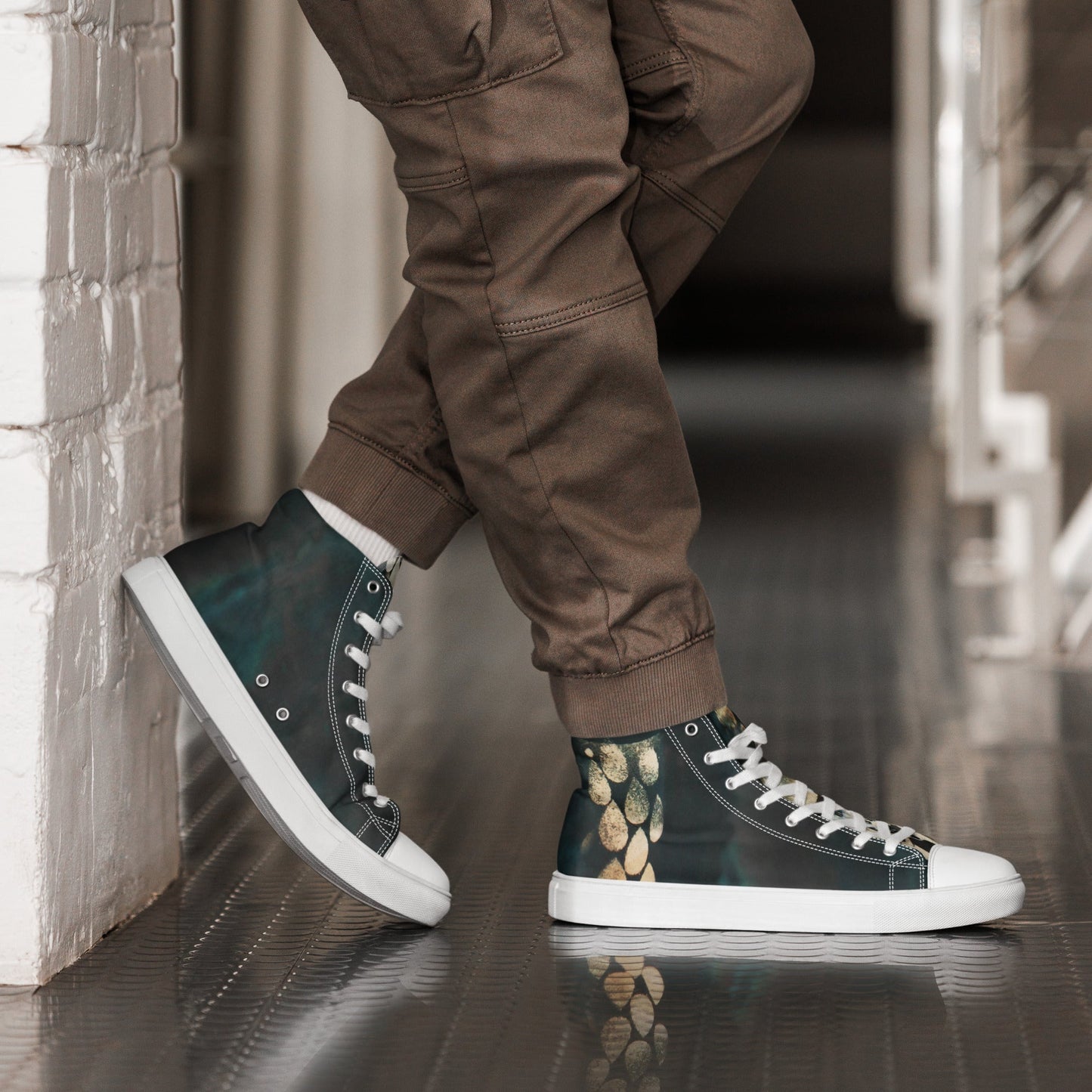 Rain Drops Men’s High Top Chucks