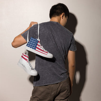 THEUS Men’s high top USA canvas shoes