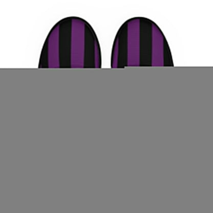 Black and Purple Striped Men’s Lace-up Canvas Shoes