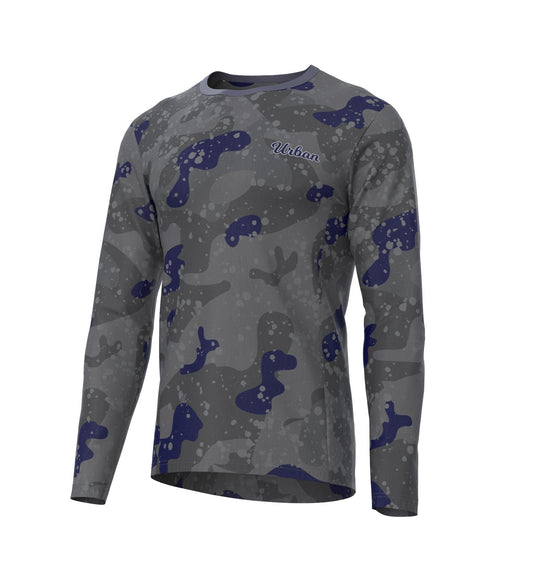 Men's Long Sleeve Camo MTB Mountain Bike Cycling Jersey