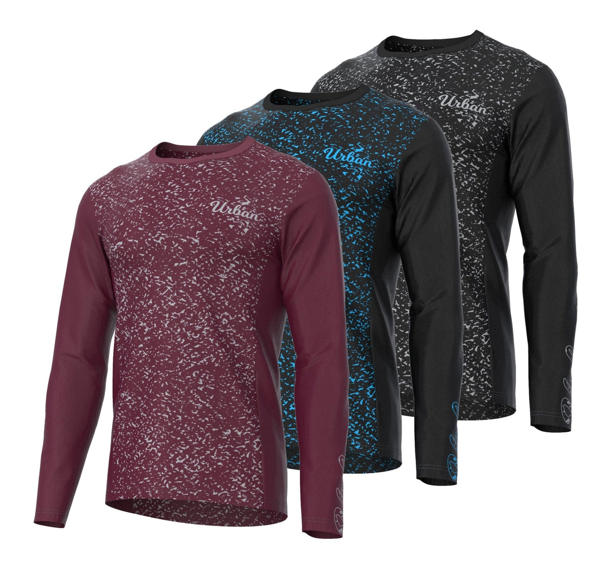Men's Long Sleeve "Starry Night" MTB Mountain Bike Cycling Jersey