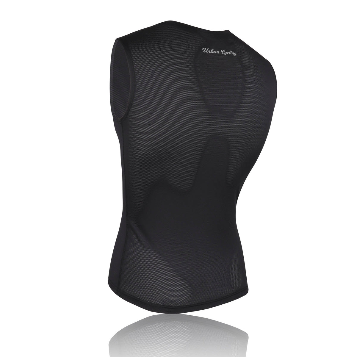 Men's Mesh Base Layer - Black Sleeveless Cycling Undershirt