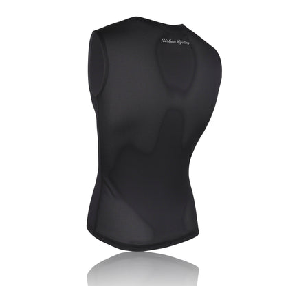 Men's Mesh Base Layer - Black Sleeveless Cycling Undershirt