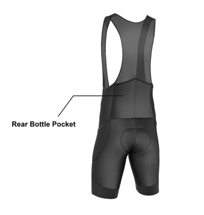 MTB Bib Shorts with 4 Pockets — 3D Gel Chamois, Thigh Pockets & Italian Fabric