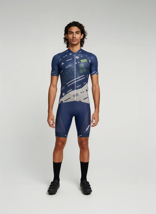 Men’s Pro Urban Team Cycling Kit – Short Sleeve Jersey & Bib Shorts