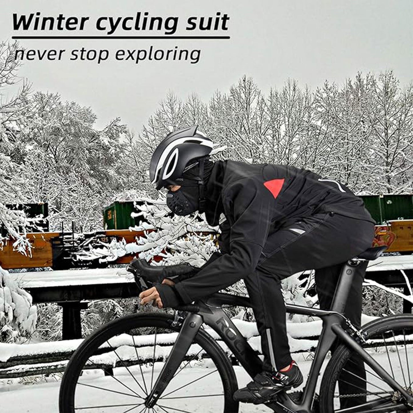Winter Jacket & Pants Men's Windproof Cycling Suit