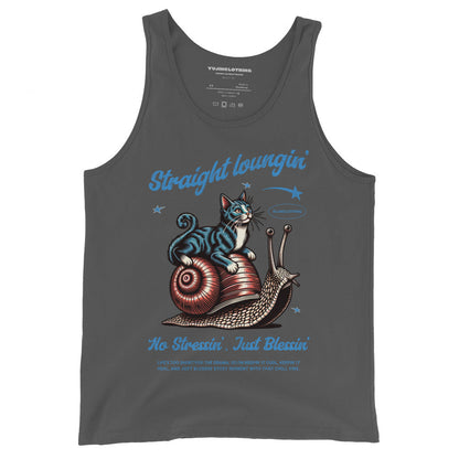 Straight Loungin' Cat Tank Top