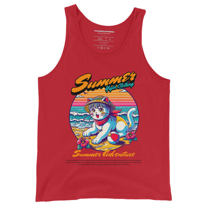Summer Adventure Cat Tank Top