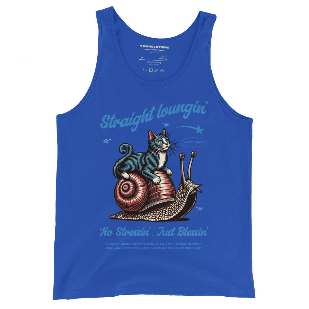 Straight Loungin' Cat Tank Top