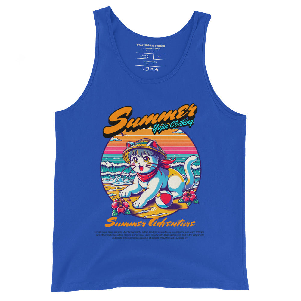 Summer Adventure Cat Tank Top