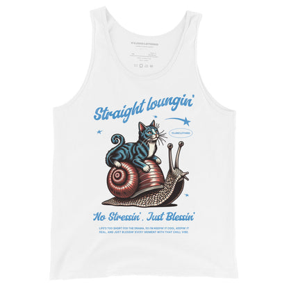 Straight Loungin' Cat Tank Top